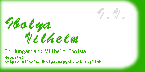 ibolya vilhelm business card